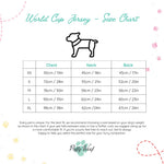 Puffy Woof World Cup Dog Jersey Size Guide