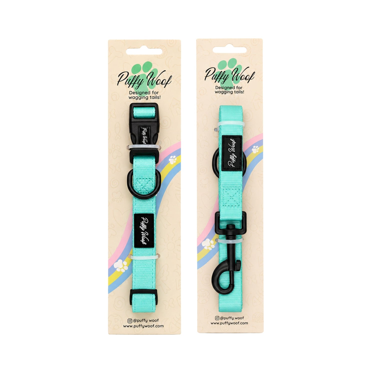 Mint Chip Collar & Leash Bundle