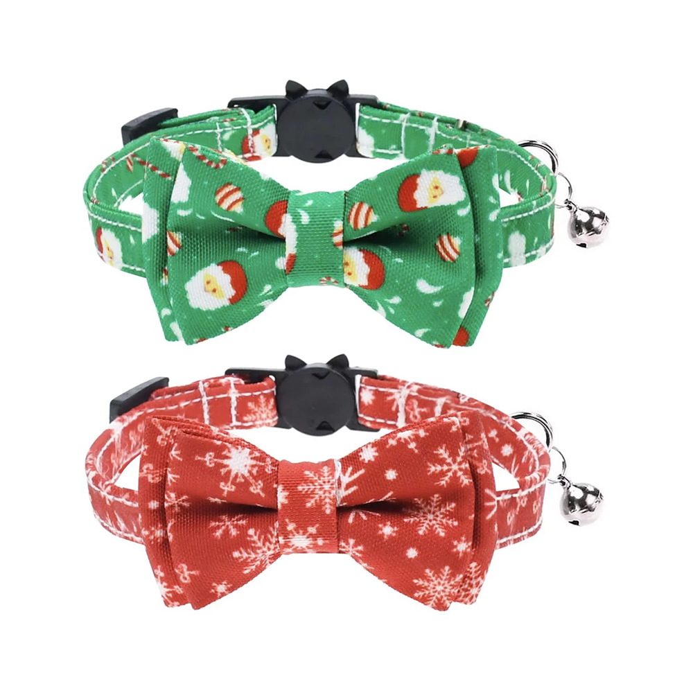 Christmas Cat Bowtie Collar