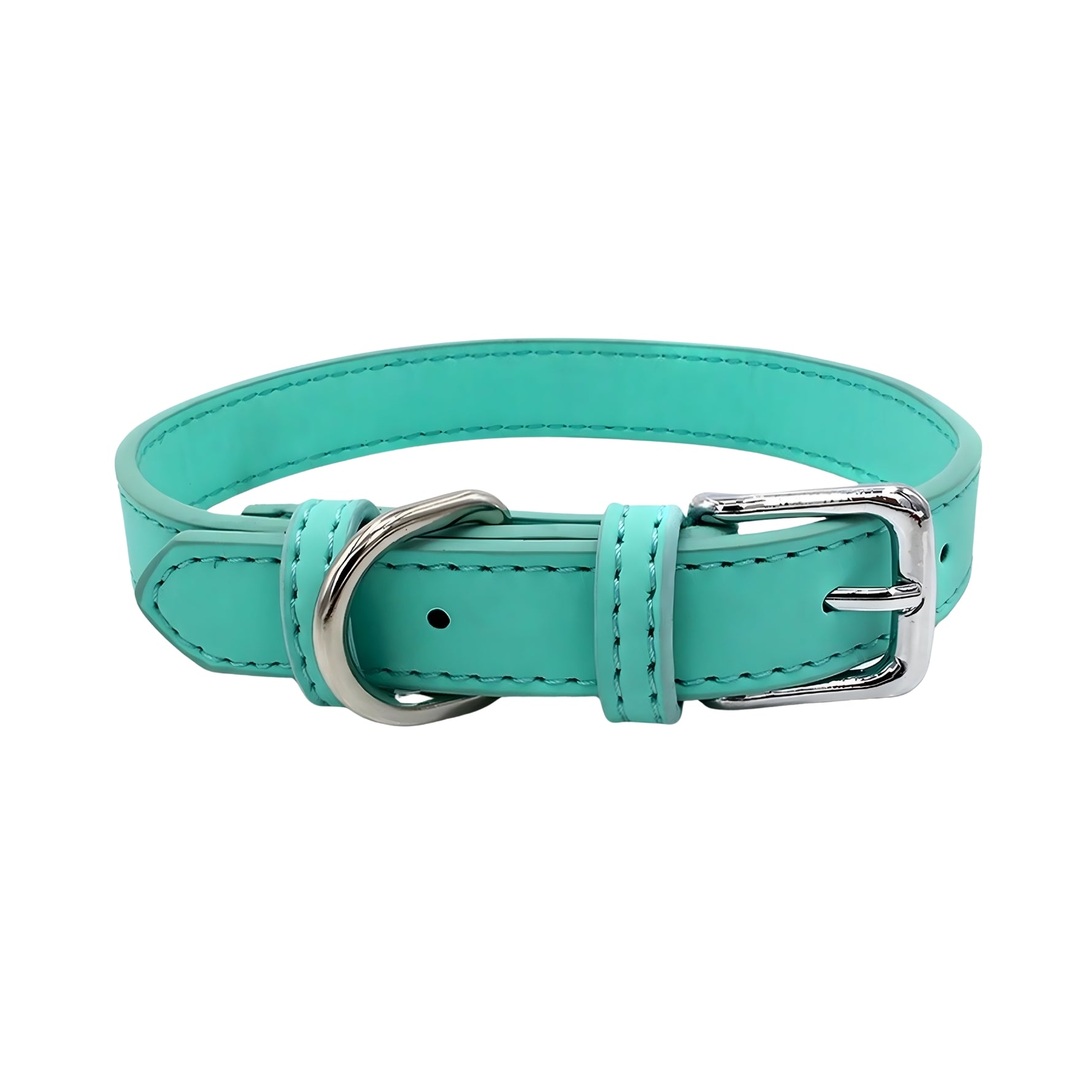 Leather Pet Collar - Mint Green