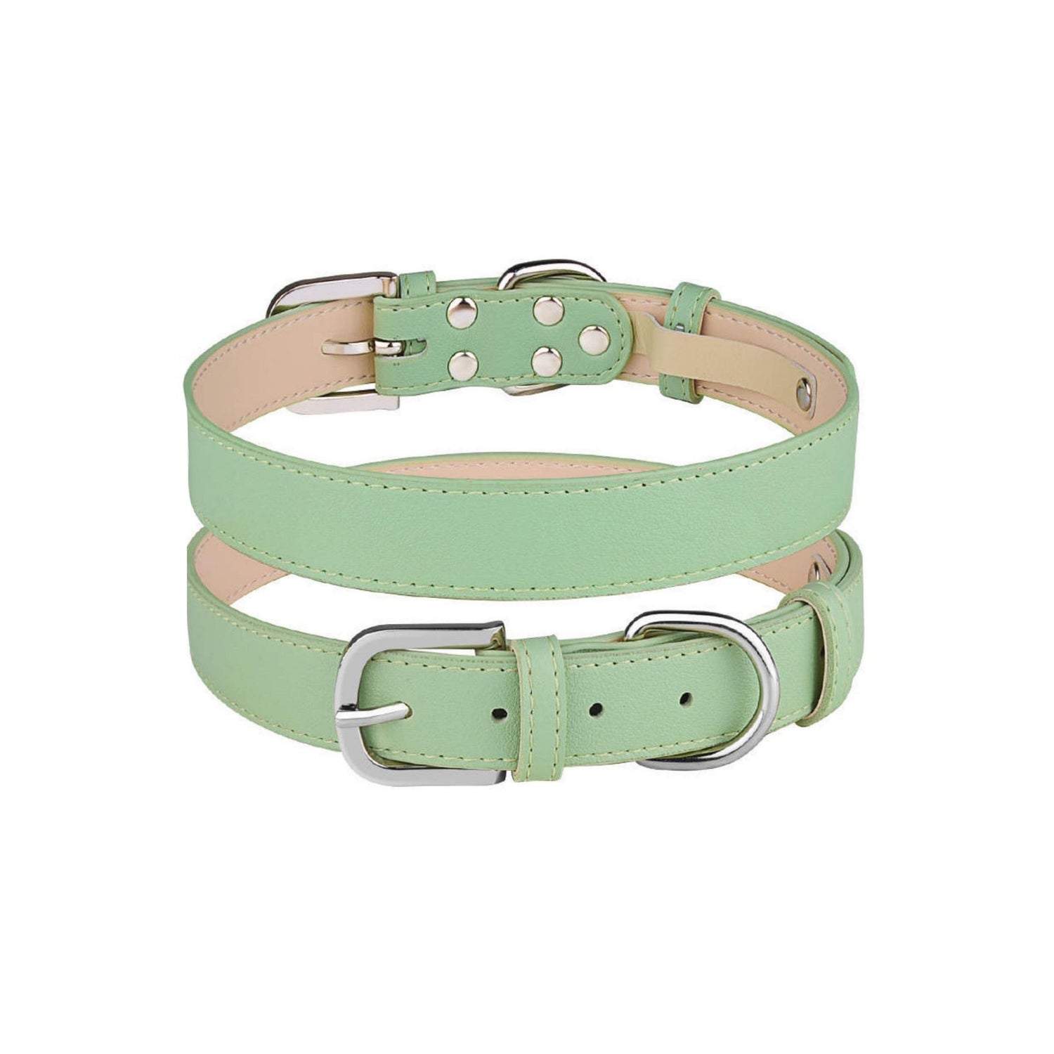Vegan Leather Collar - Pastel Green