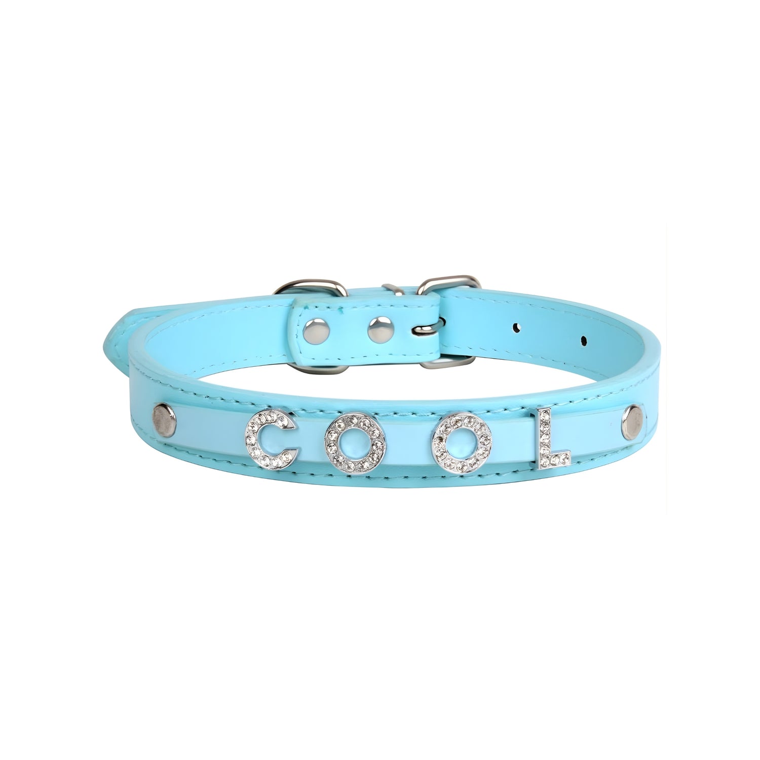 Bling Bling Personalized Dog & Cat Collar – Blue