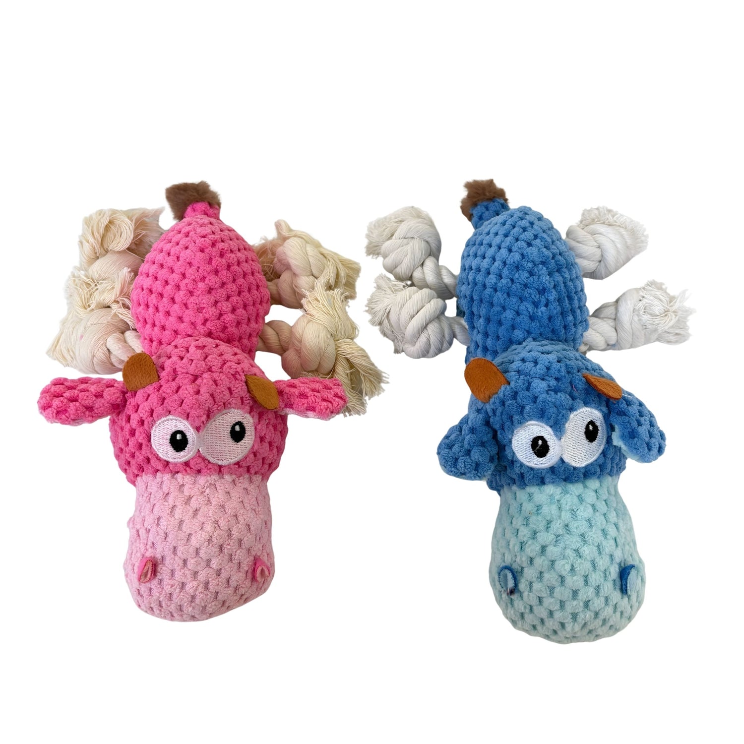 Hugo the Hippo – Squeaky Plush Rope Toy