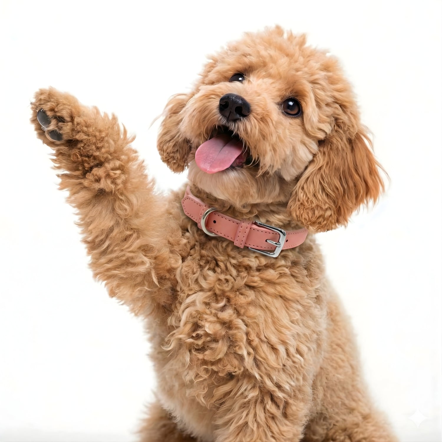 Leather Pet Collar - Soft Peach