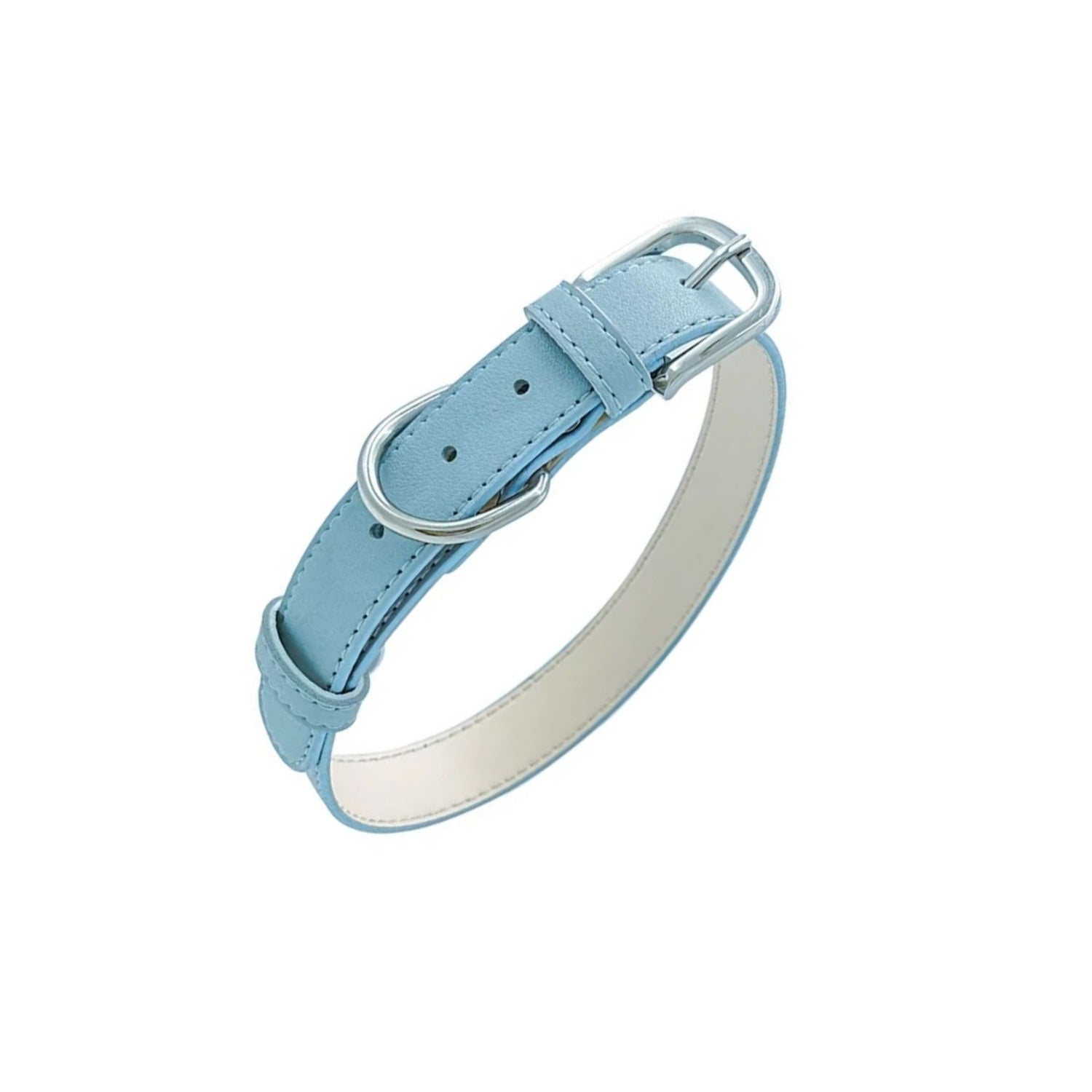 Vegan Leather Collar - Pastel Blue