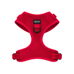 Red Velvet adjustable dog harness in deep red velvet
