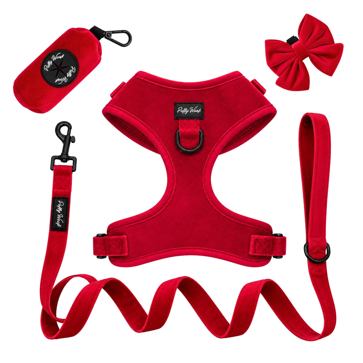Red Velvet Christmas Bow Walk Set