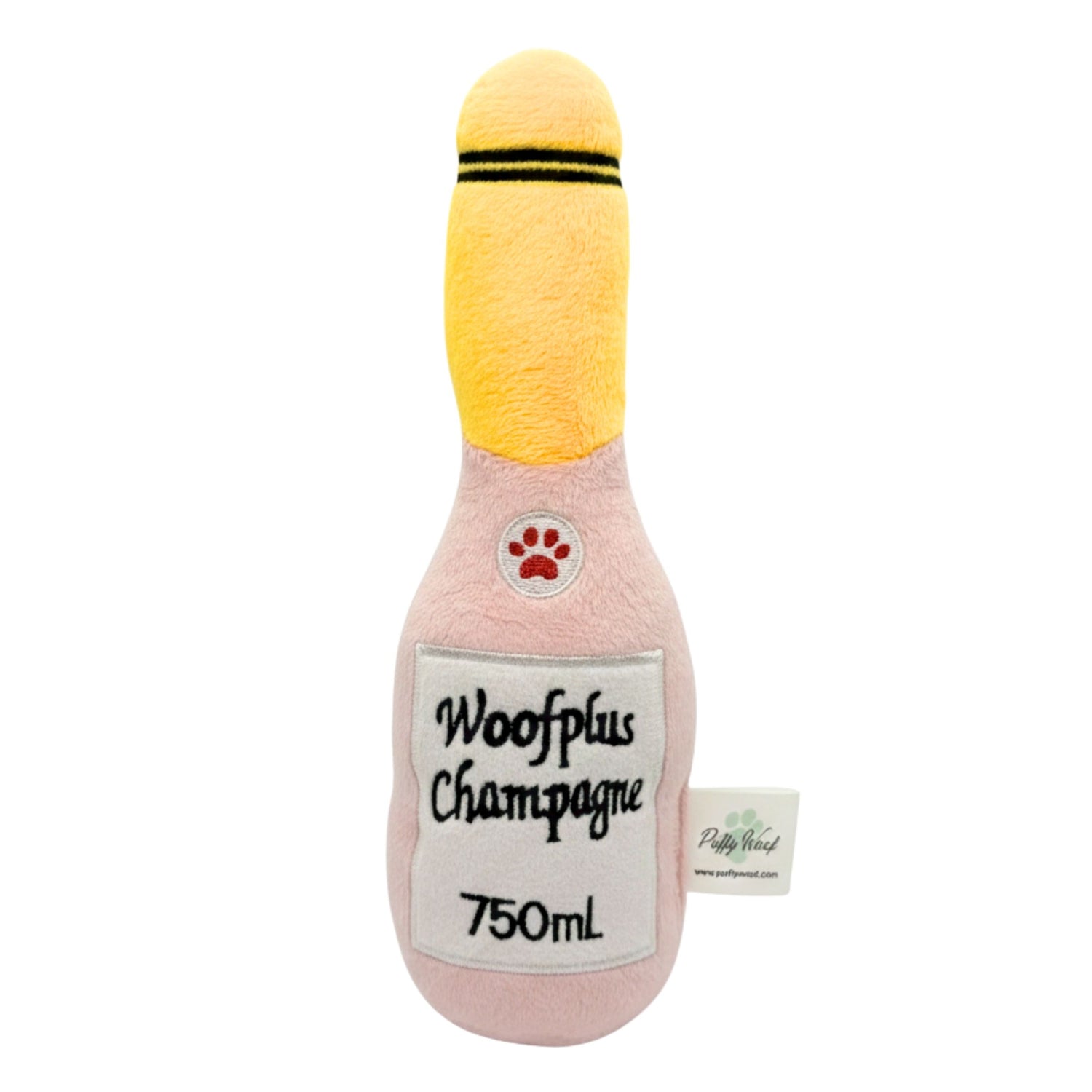 Pop the Champagne – Squeaky Plush Dog Toy