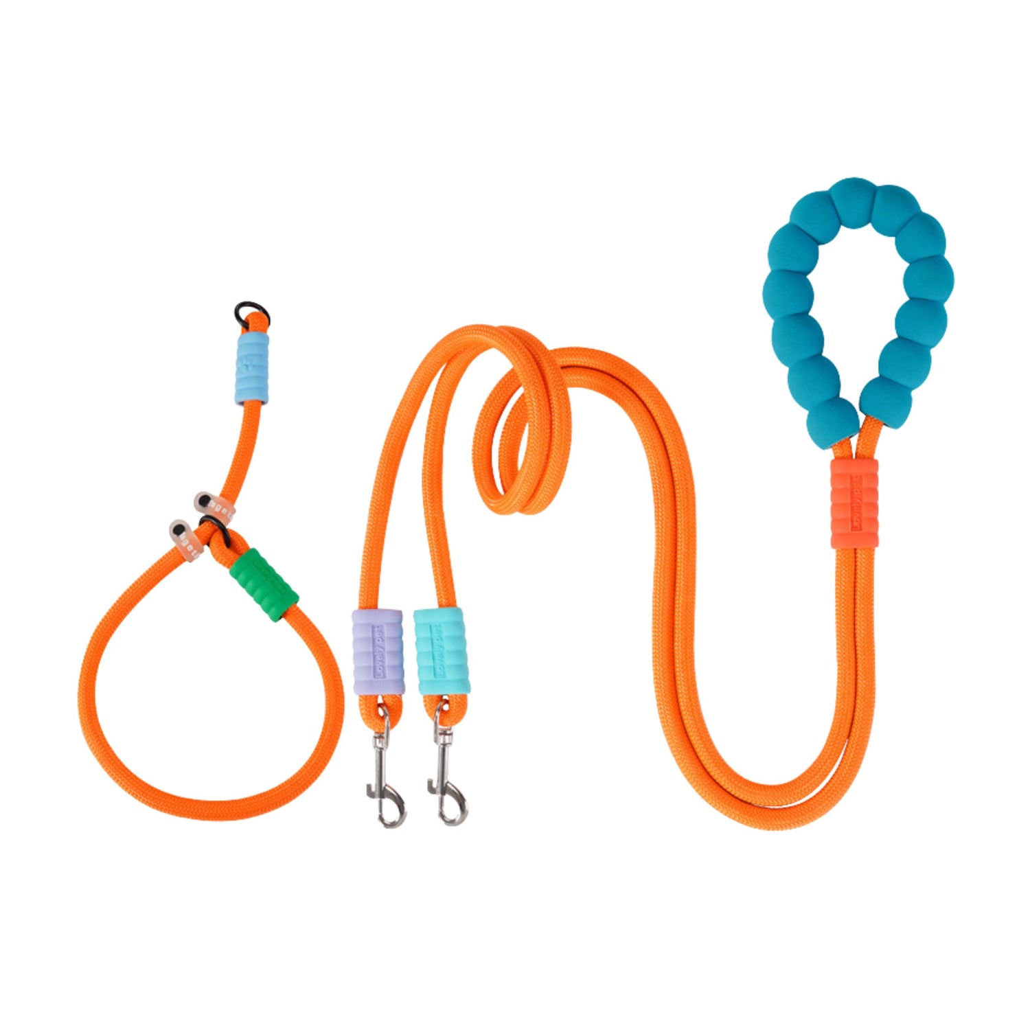 Sunset Orange - Bubble Leash & Slip Collar