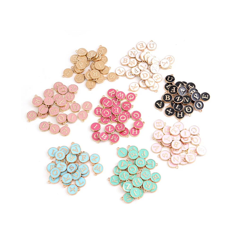 White Initial Collar Charm