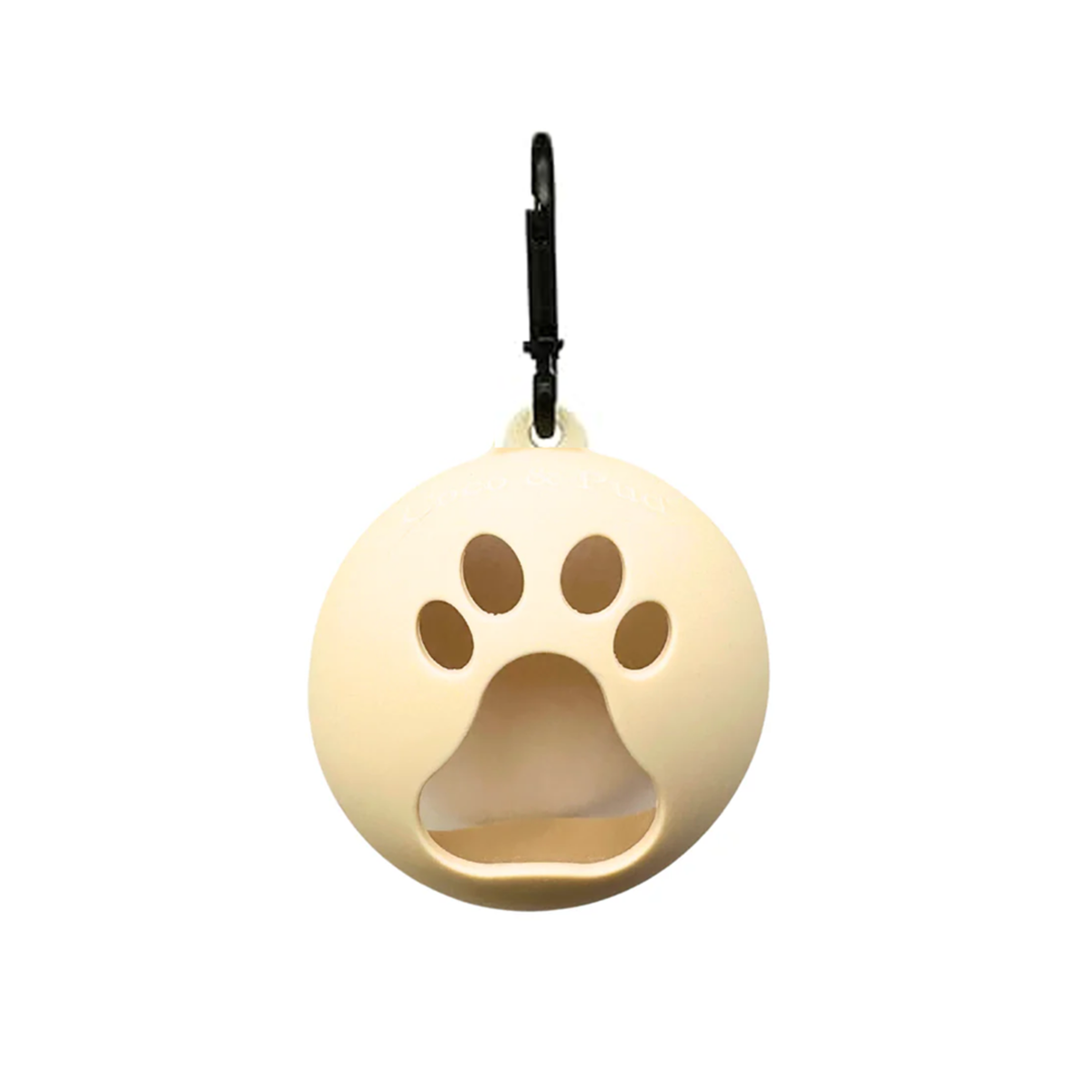 Beige paw-shaped dog ID tag accessory for collars and harnesses for Pets in the UAE