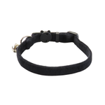 Black velvet cat collar with a matching bow tie by Puffy Woof