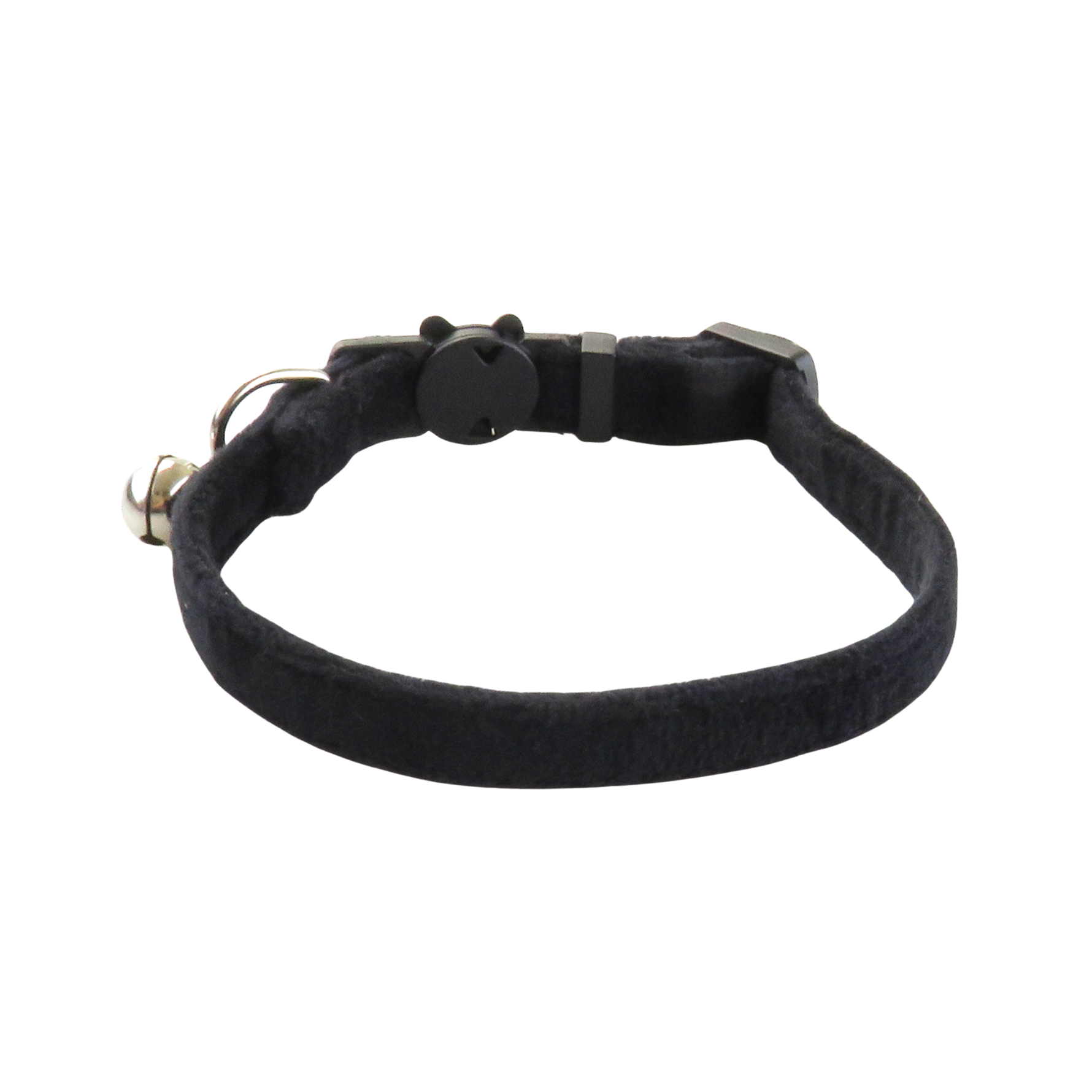 Black velvet cat collar with a matching bow tie by Puffy Woof