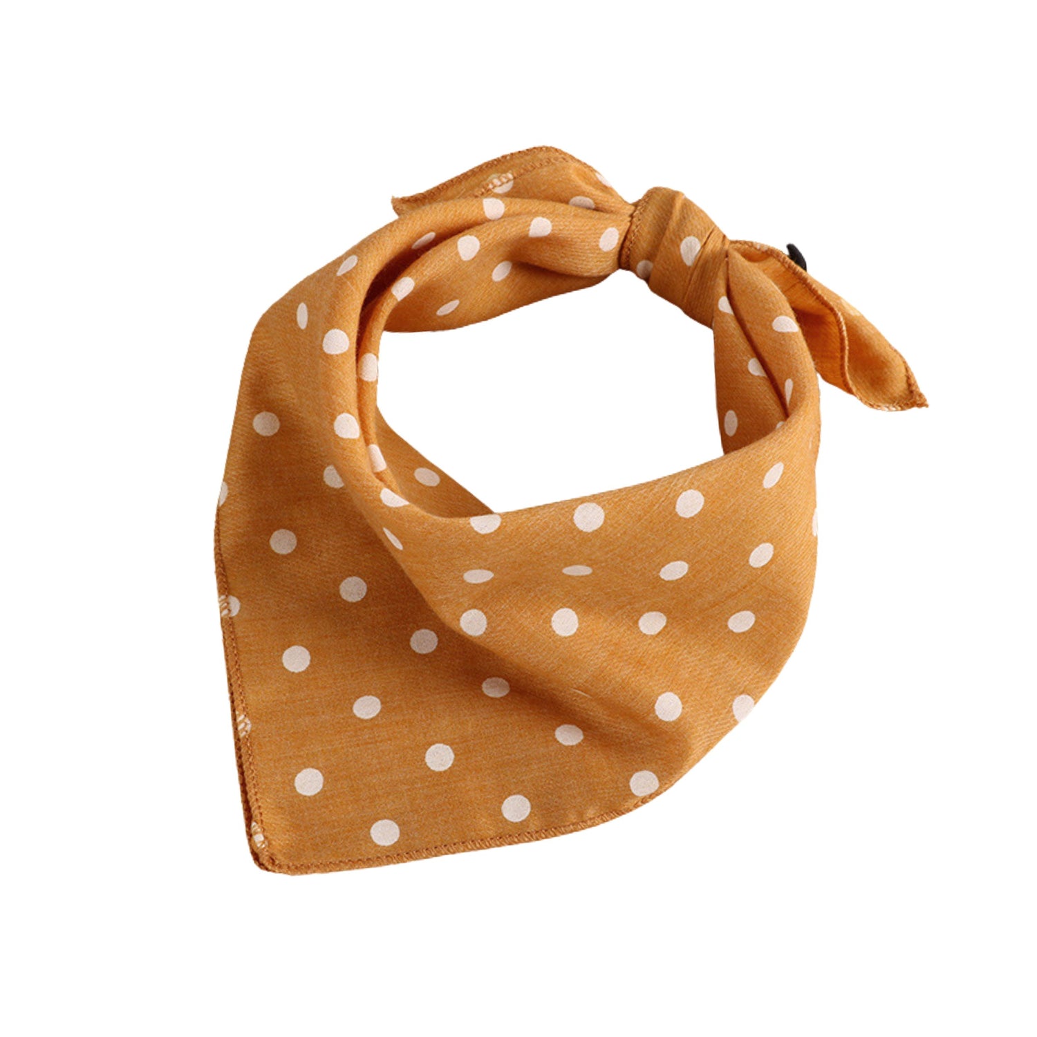 Brown printed dog bandana with adjustable tie design for pets in Dubai