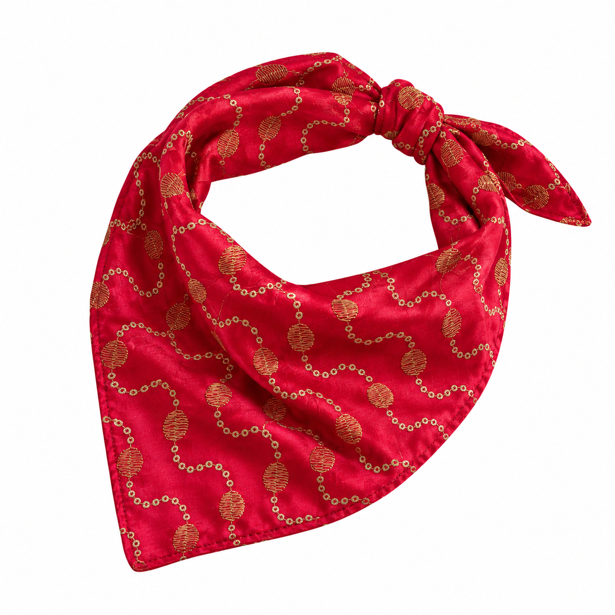 Crimson Embroidered Festive Dog Bandana for Pets in Dubai, UAE | Puffy Woof