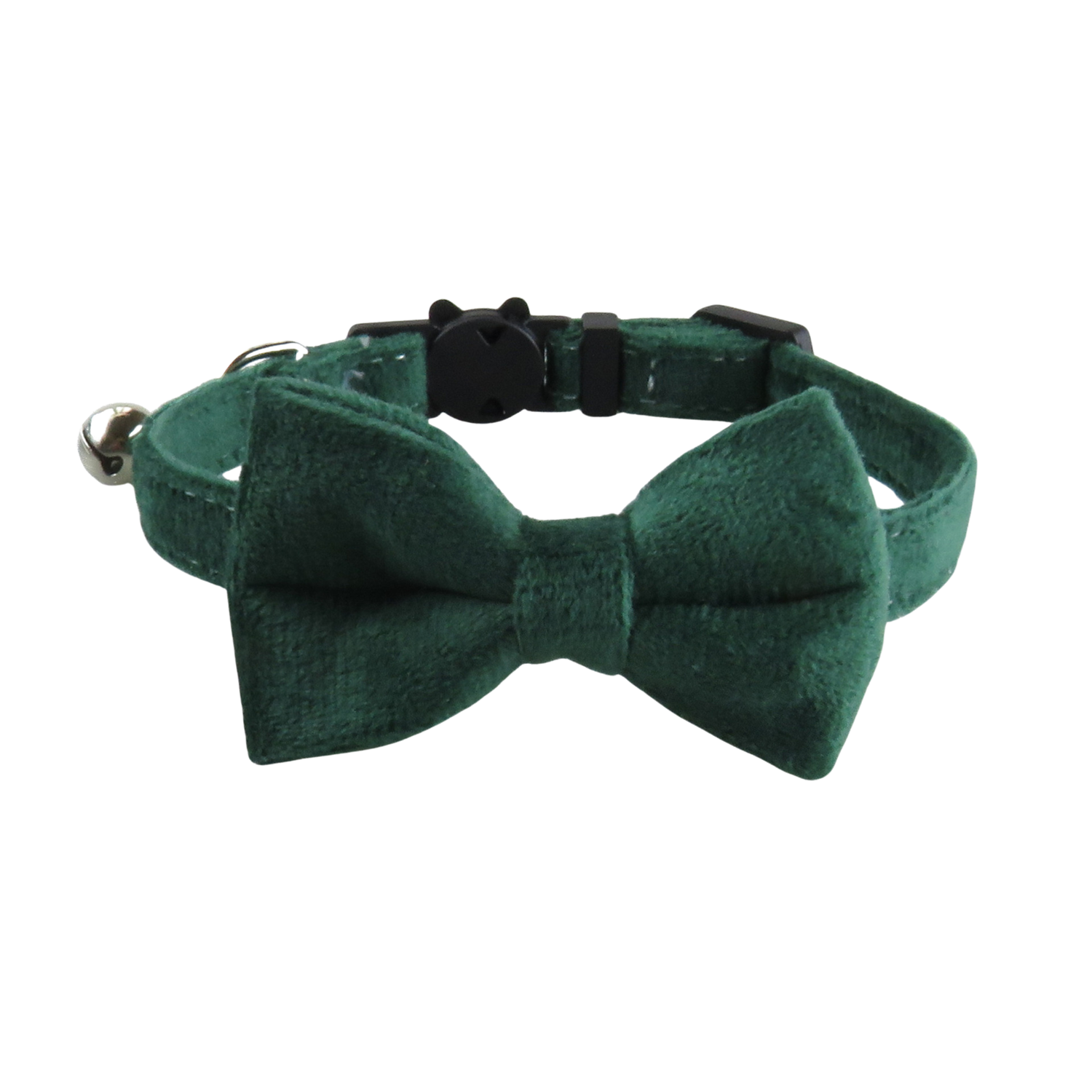 Dark Green Cat Collar with Detachable Bowtie, Comfortable & Gentle on Neck, for Cats in Dubai