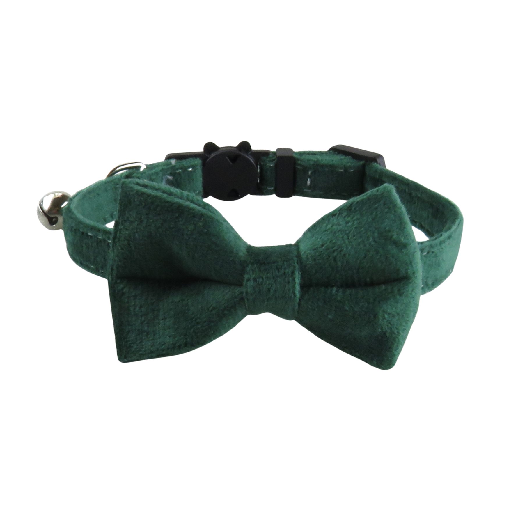 Dark Green Cat Collar with Detachable Bowtie, Comfortable & Gentle on Neck, for Cats in Dubai