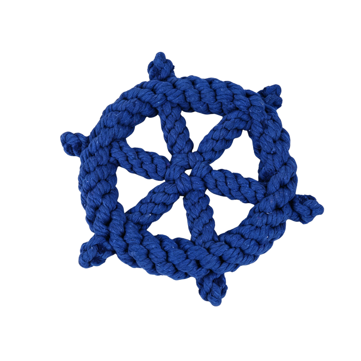 Dog Rope Toy Dog Chew Toys Nautical Wheel Shaped Pet Chew Rope Toy Gift for Dog Cat (Blue)