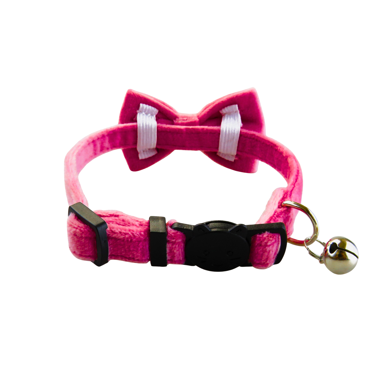 Pink Velvet Cat Collar by Puffy Woof