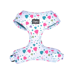 Printed adjustable dog harness with soft padding for small and medium dogs in the UAE