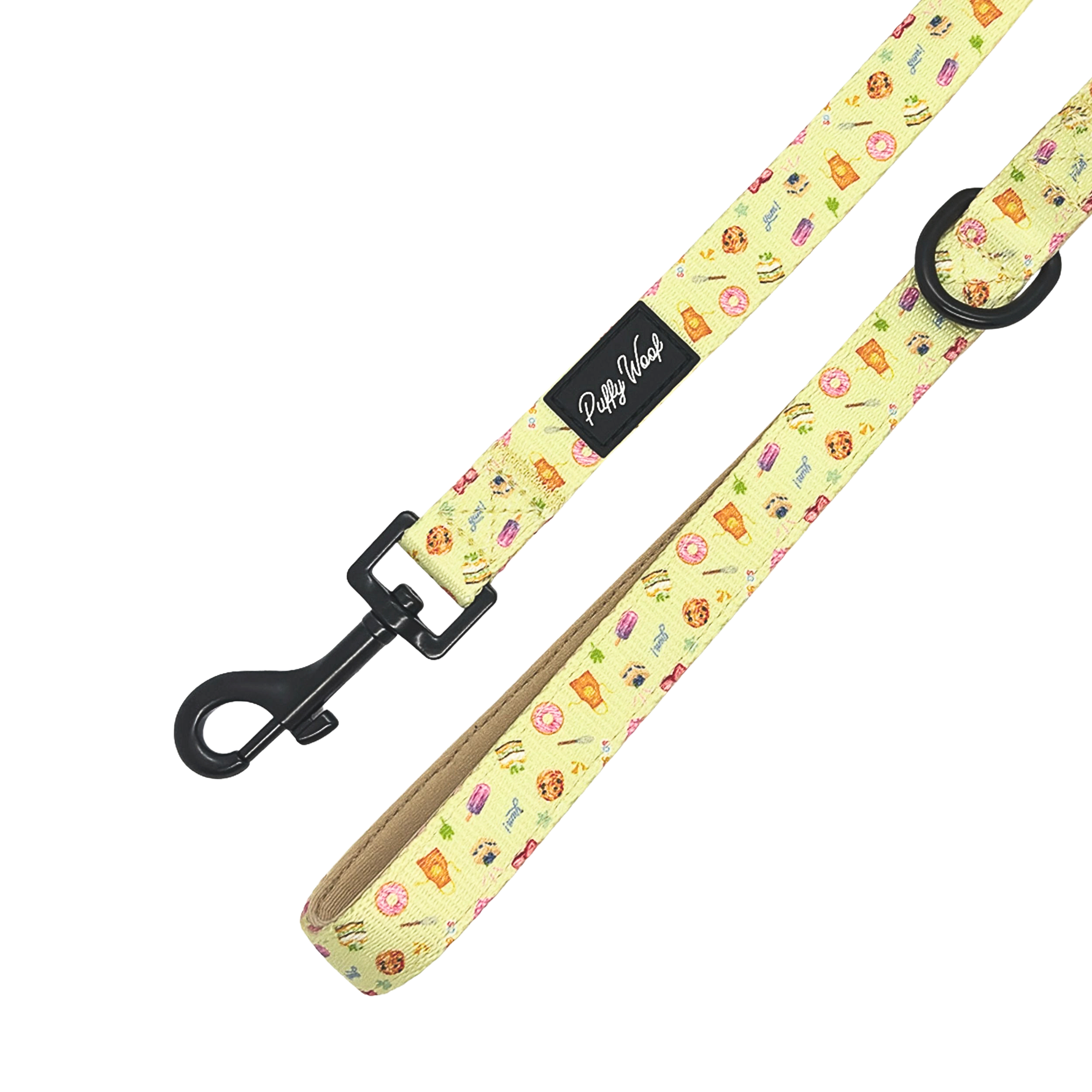Puffy Woof Chloe Cupcakes leash with ergonomic grip for easy pet walking