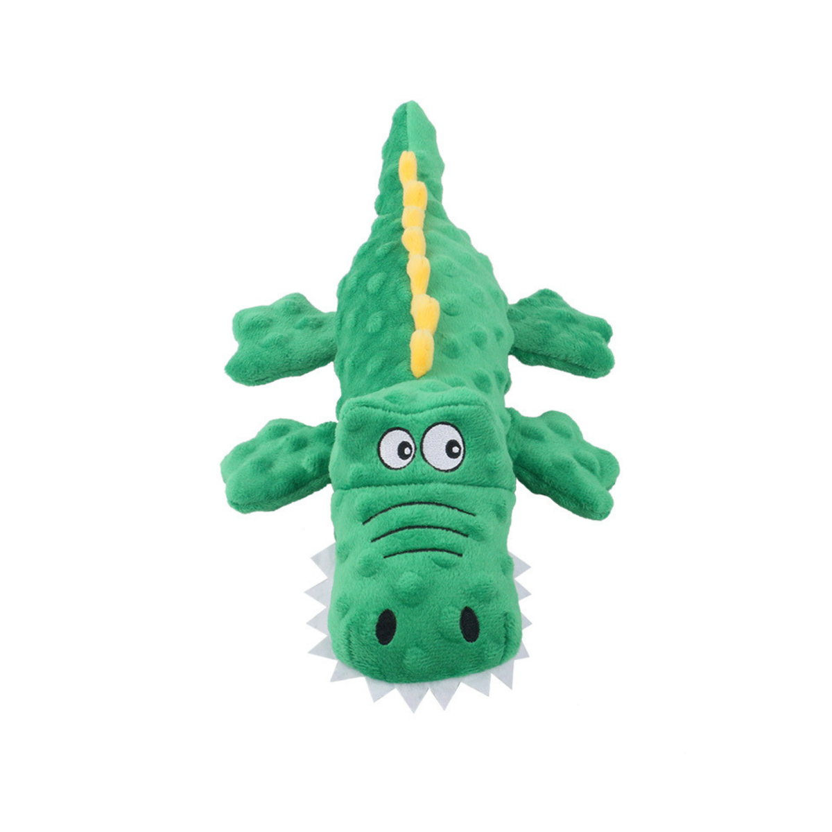 Puffy Woof Dog Squeaky Toys Crocodile Plush Cat Dog Chew Toy Fun (Green)