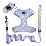 Puffy Woof Sunny Side Esco collections Complete dog harness set with leash and collar all-in-one pack product image high quality