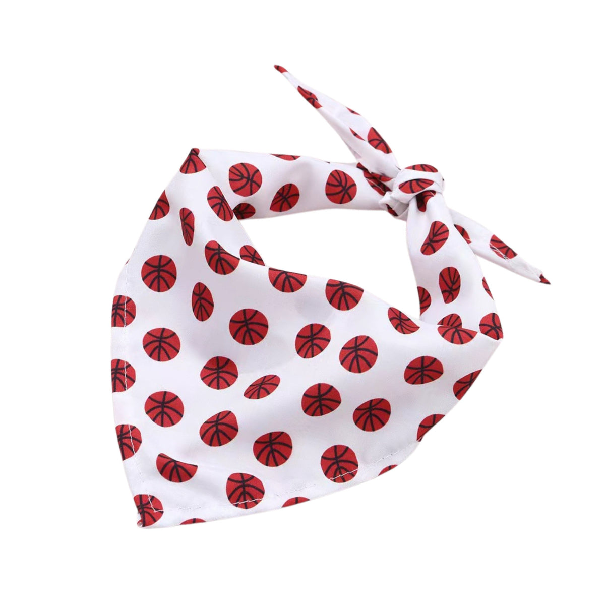 Red printed dog bandana for small and medium dogs for comfortable daily wear