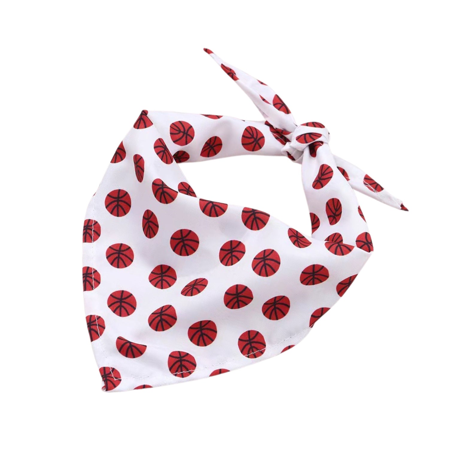 Red printed dog bandana for small and medium dogs for comfortable daily wear
