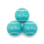 Set of 3 durable dog toy balls for chewing, training, and playtime by Puffy Woof - Pet Accessories Brand For Dubai Pets 