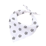 White dog bandana with black print design for fashionable pet styling By Puffy woof in UAE