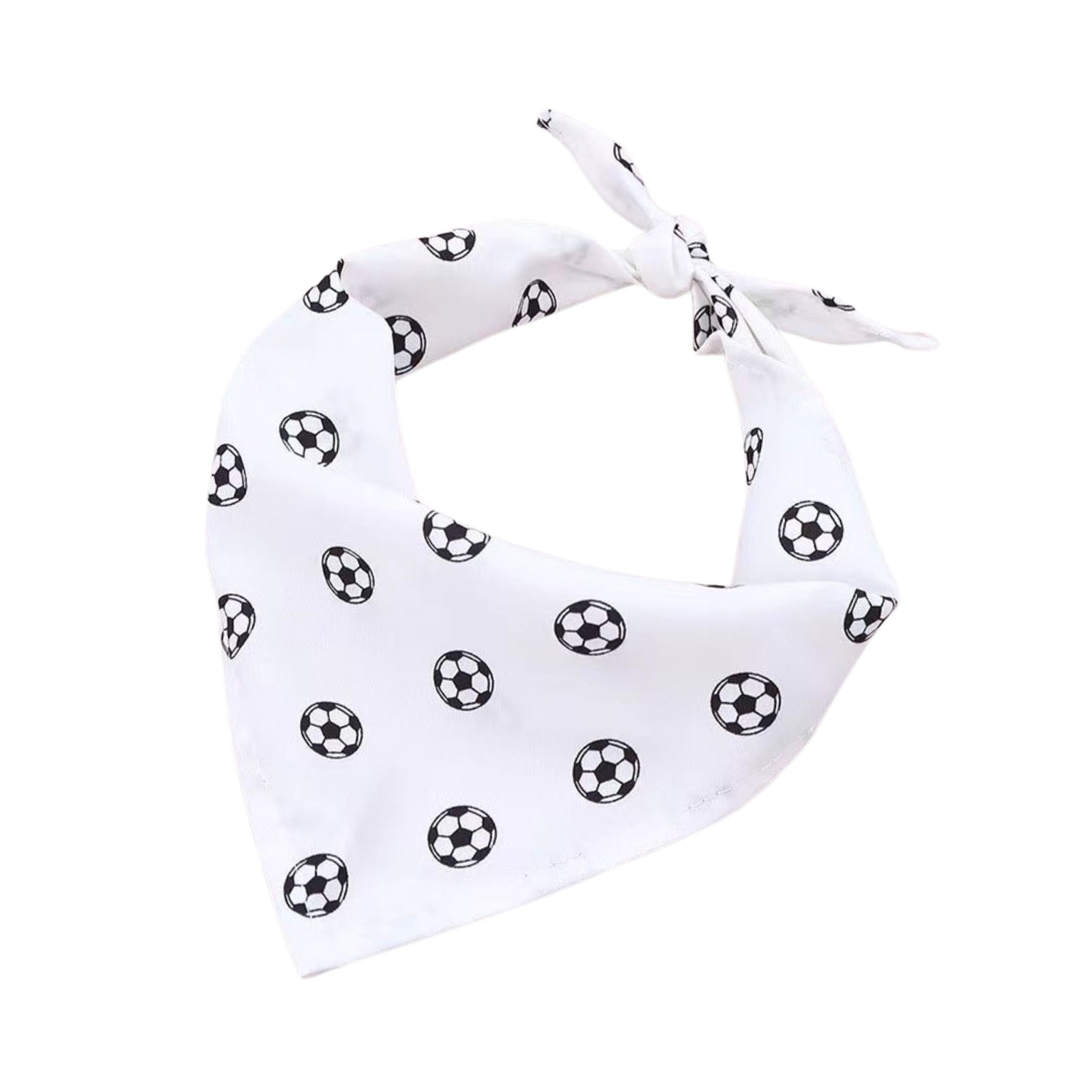 White dog bandana with black print design for fashionable pet styling By Puffy woof in UAE