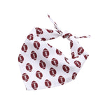 White printed dog bandana for stylish pet wear and everyday use by Puffy Woof