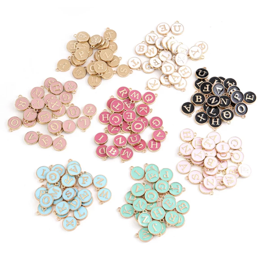 Red Initial Collar Charm