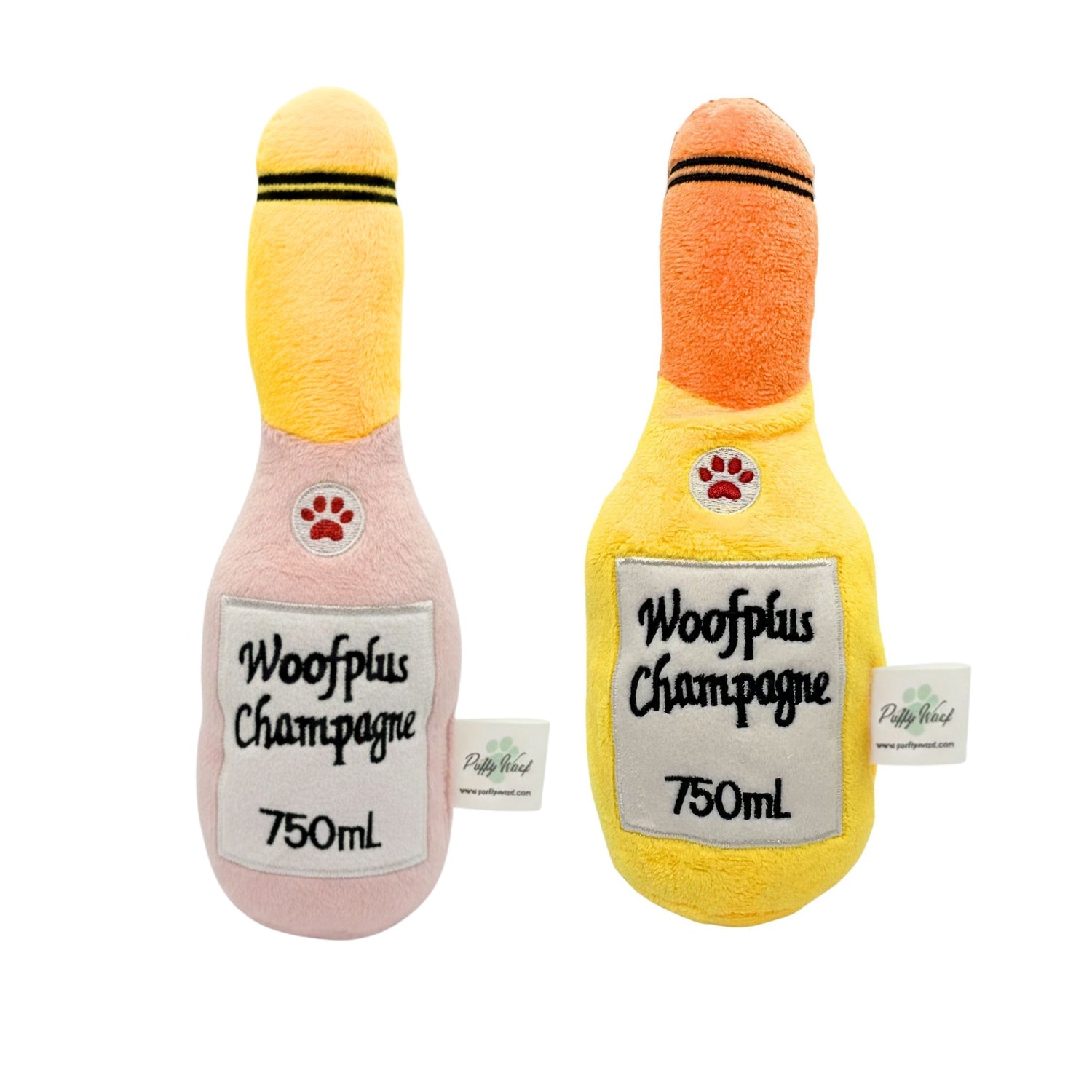 Pop the Champagne – Squeaky Plush Dog Toy